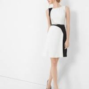 WHBM colorblock sleeveless A-line dress.